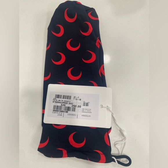 Marine Serre Black and Red Moon Printed crew neck Long Sleeve Top - Picture 5 of 5